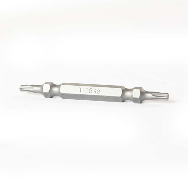 Superior Steel T15 Torx Double End Screwdriver Bits - 1.5 Inch Long, PK 25 - BT15D-25PK