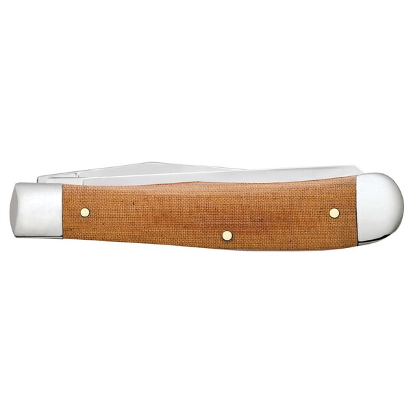 Case Cutlery 2023 Case Bsa Brown Canvas Laminate Trapper 10254 Ss - CAS-18051