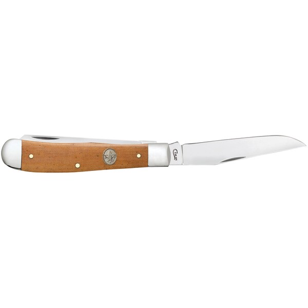 Case Cutlery 2023 Case Bsa Brown Canvas Laminate Trapper 10254 Ss - CAS-18051