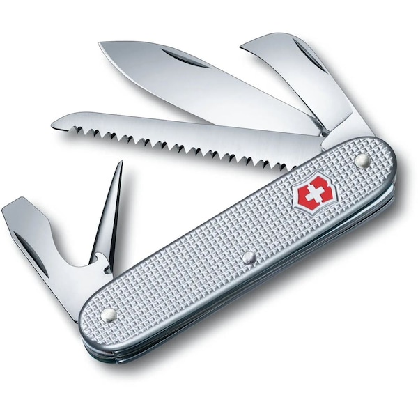 Swiss Army Brands 2024 Victorinox Swiss Army 7, Silver Alox, Ribbed - VIC-0.8150.26