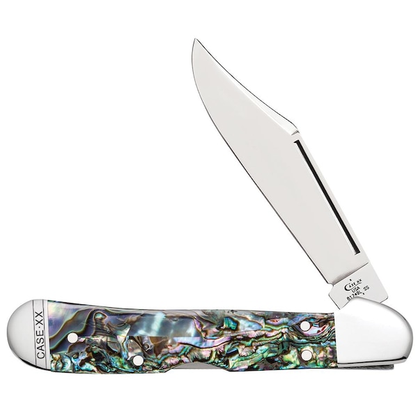 Case Cutlery 2023 Case Smooth Abalone Mini Copperlock 81749L Ss Velvet Box - CAS-12020