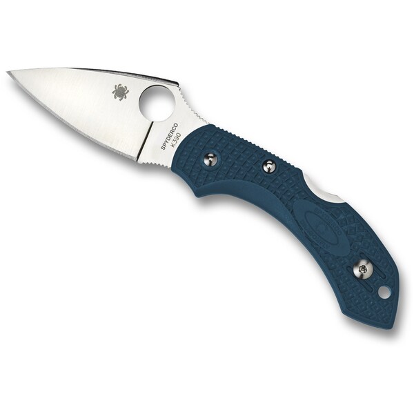 Spyderco 2024 Spyderco, Reveal V5, Dragonfly 2, Plain Edge, Blue Frn Handles - SPY-C28FP2K390