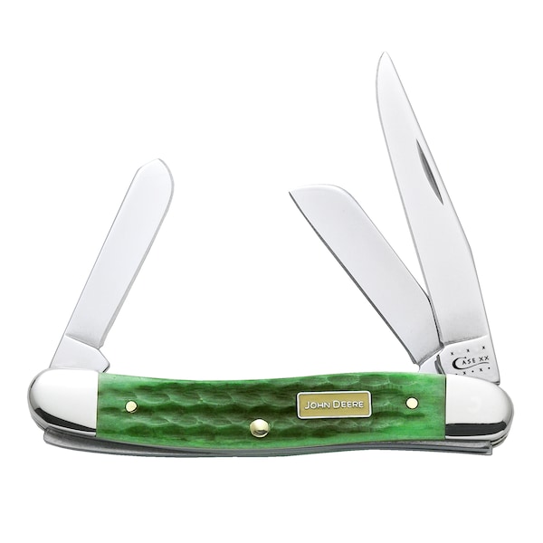 Case Cutlery 2023 Case John Deere Corn Cob Jig Bright Green Bone Medium Stockman 6318 Ss - CAS-15706