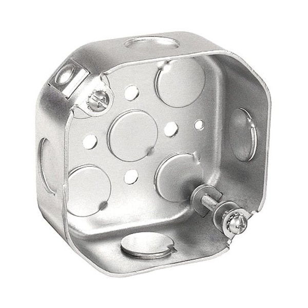Southwire Electrical Box, 14 cu in, Octagon Box Type, Steel, Octagon Shape - 54151-FANNB