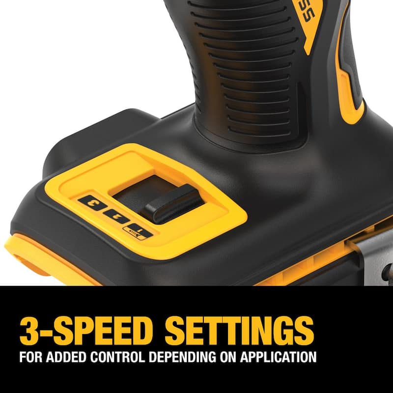 DEWALT ATOMIC 20V MAX Atornillador de impacto compacto inalámbrico sin escobillas de 1/4 de pulgada (solo herramienta) - DCF850B