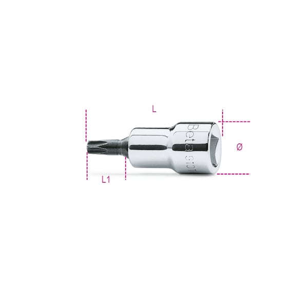 Beta 910TX 3/8 in Drive Torx Head Socket T15 - 009100519