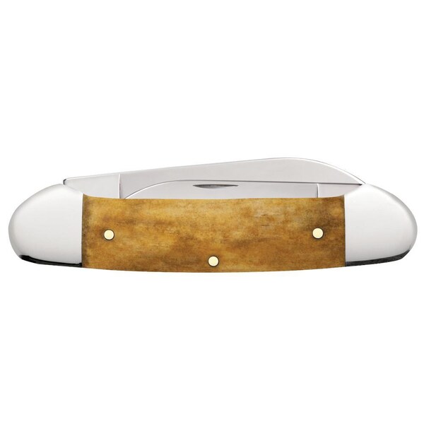 Case Cutlery 2023 Case U.S. Navy Embellished Smooth Antique Bone Canoe 62131 Ss - CAS-17720