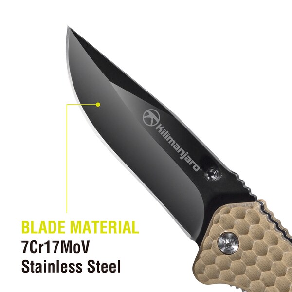Kilimanjaro Folding Knife - Utac - Black Finish - 910032