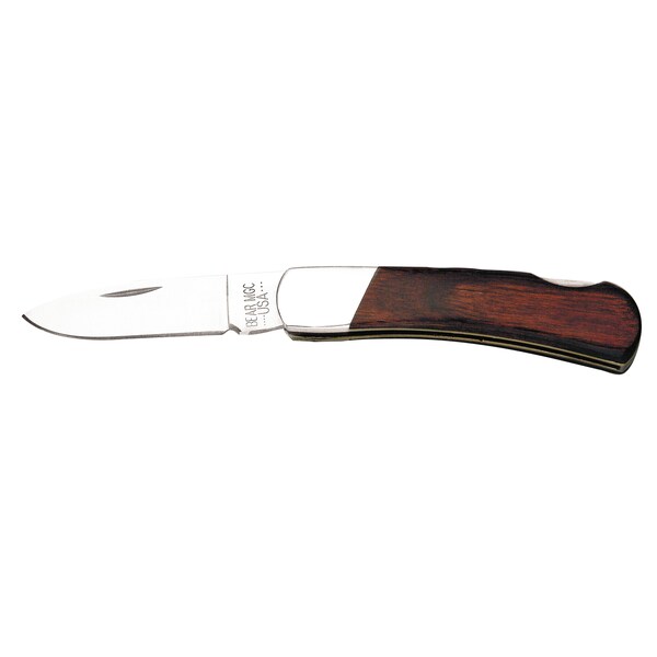 Bear & Sons Cutlery 2023 Bear 3' Rosewood Executive Lockback No Rear Bolster - BEA-224R