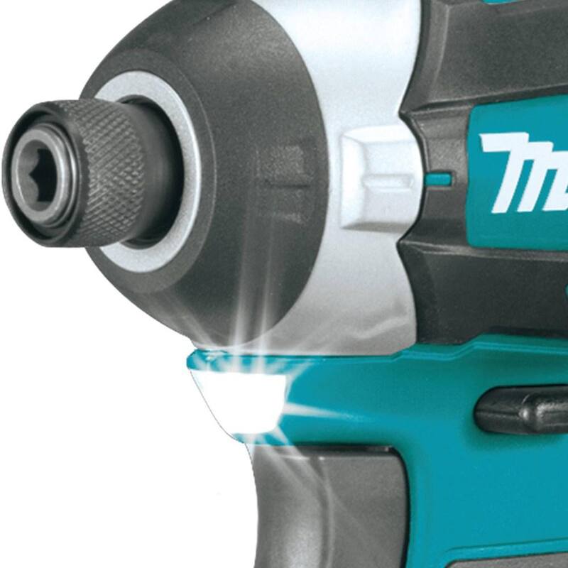 Controlador de impacto inalámbrico Makita 18V LXT de iones de litio sin escobillas de 1/4 de pulgada con modo de cambio rápido de 3 velocidades (sólo herramienta) - XDT14Z.