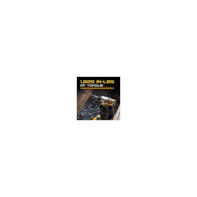 DEWALT 20V MAX XR Kit de Impacto Inalámbrico sin Escobillas de Litio-Ion de 1/4 de pulgada y 3 velocidades con baterías de 2Ah y 1.7Ah, cargador y estuche - DCF845D1E1