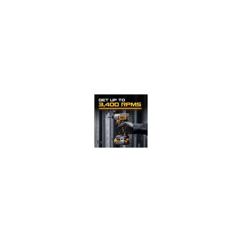 DEWALT 20V MAX XR Kit de Impacto Inalámbrico sin Escobillas de Litio-Ion de 1/4 de pulgada y 3 velocidades con baterías de 2Ah y 1.7Ah, cargador y estuche - DCF845D1E1