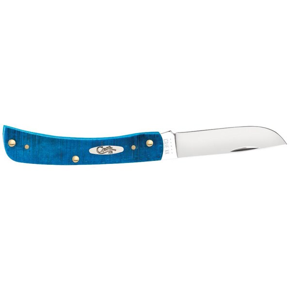 Case Cutlery 2023 Case Caribbean Blue Bone Sawcut Jig Sod Buster Jr 6137 Ss - CAS-25590