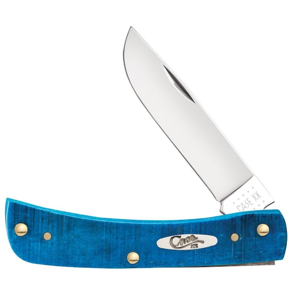 Case Cutlery 2023 Case Caribbean Blue Bone Sawcut Jig Sod Buster Jr 6137 Ss - CAS-25590