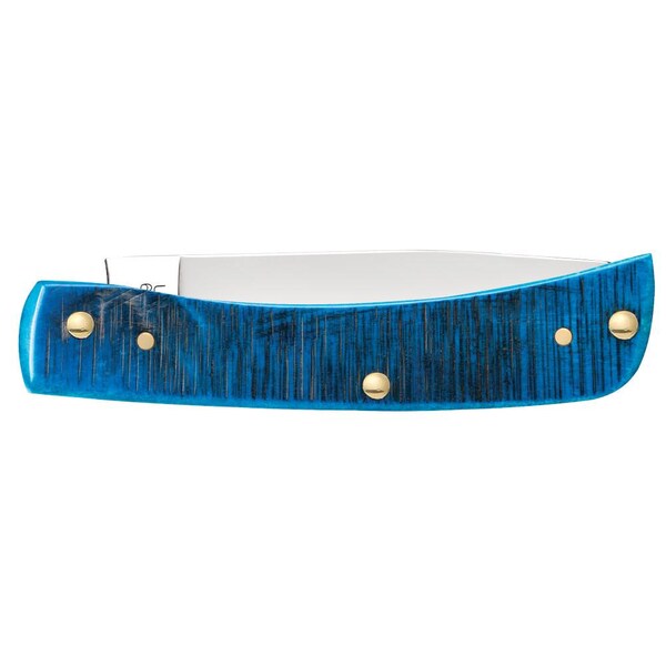 Case Cutlery 2023 Case Caribbean Blue Bone Sawcut Jig Sod Buster Jr 6137 Ss - CAS-25590