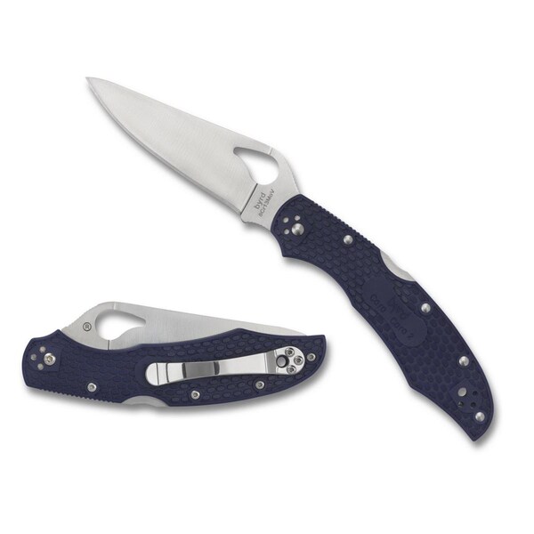 Byrd 3.8 in. Cara Cara2 Folding Plain Blade with Blue FRN Handle - BY03PBL2