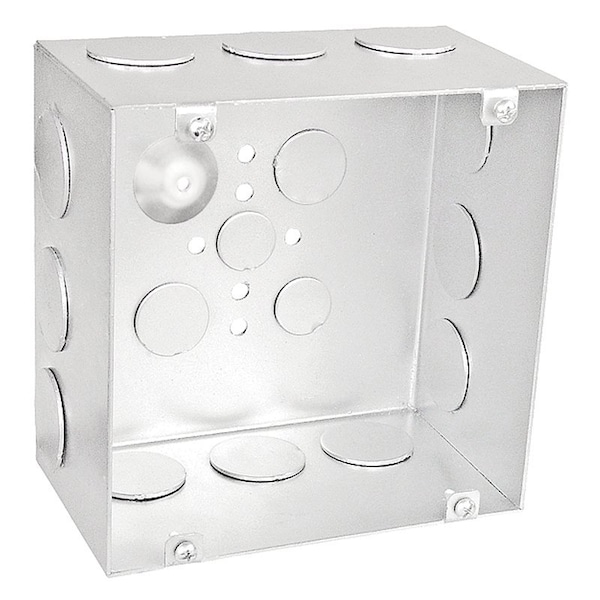 Southwire Electrical Box, 118 cu in, Square Box Type, 6 Gangs, Steel, Square Shape - 6350-1