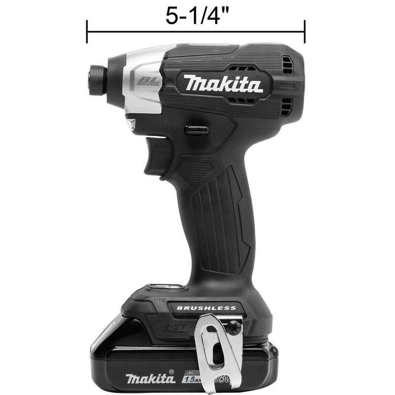 Paquete de Atornillador de Impacto a Batería sin Escobillas de Iones de Litio Subcompacto de 18V LXT de Makita con Velocidad Variable (1.5Ah) - XDT18SY1B