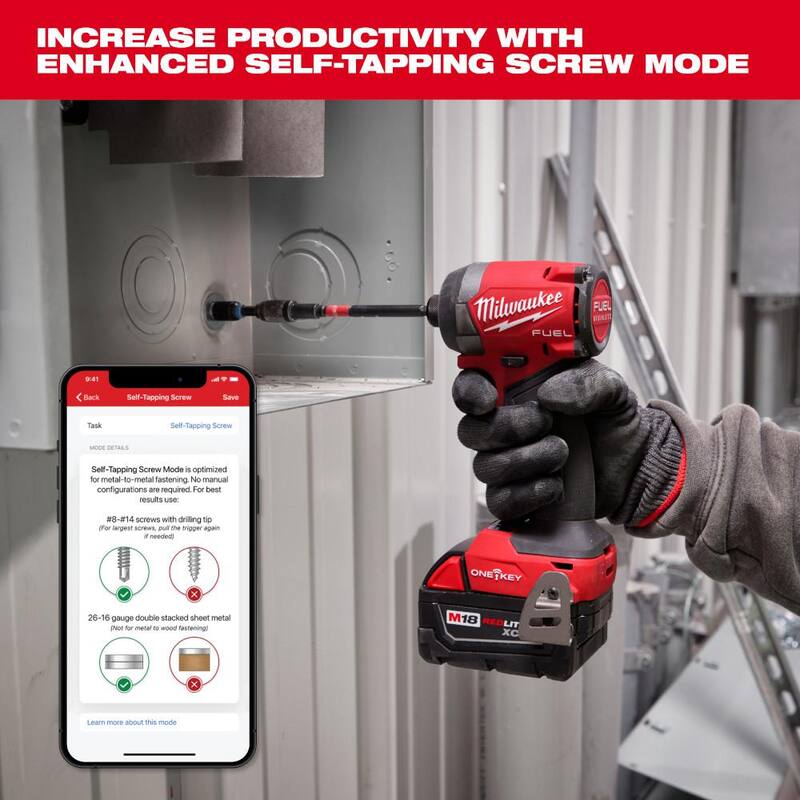 Milwaukee M18 FUEL ONE-KEY 18V Lithium-Ion Brushless Cordless 1/4 pulgadas Hex Impact Driver (Herramienta solamente) - 2957-20