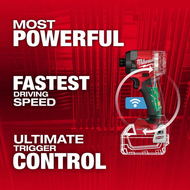 Milwaukee M18 FUEL ONE-KEY 18V Lithium-Ion Brushless Cordless 1/4 pulgadas Hex Impact Driver (Herramienta solamente) - 2957-20