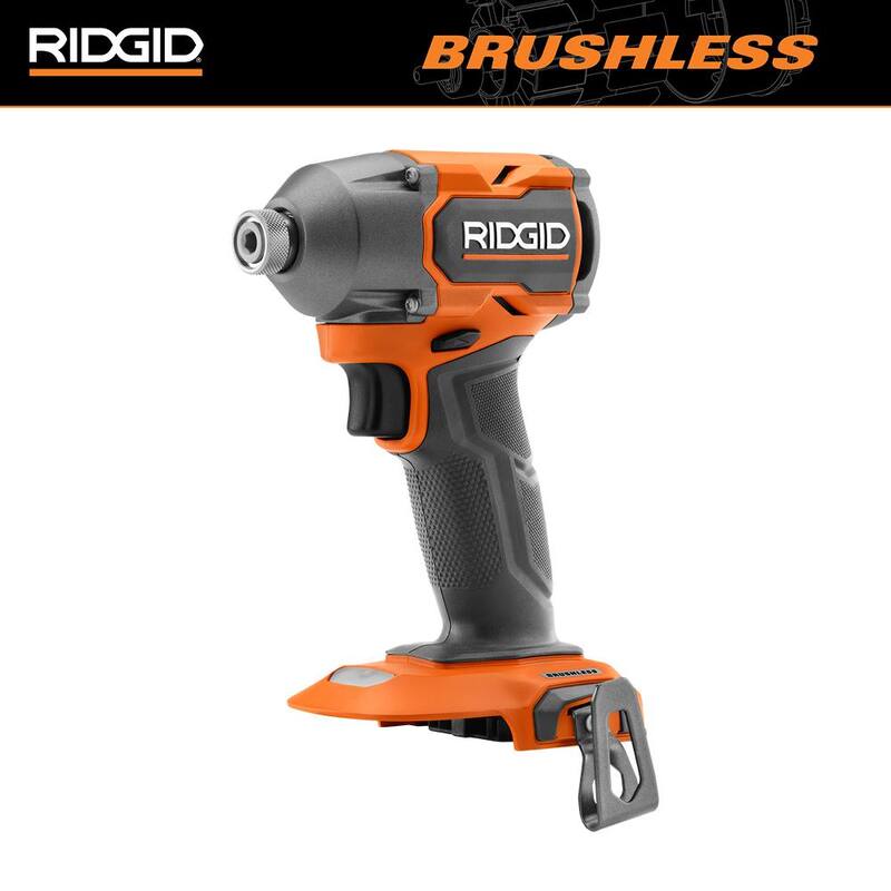 Atornillador de impacto sin escobillas RIDGID 18V inalámbrico de 4 modos 1/4 de pulgada (herramienta única) - R862312B