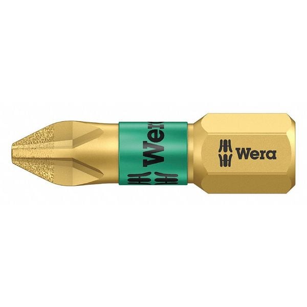 Wera Torsion Bit, SAE, 1/4", Hex, #2, 1", PK2 - 05073335001
