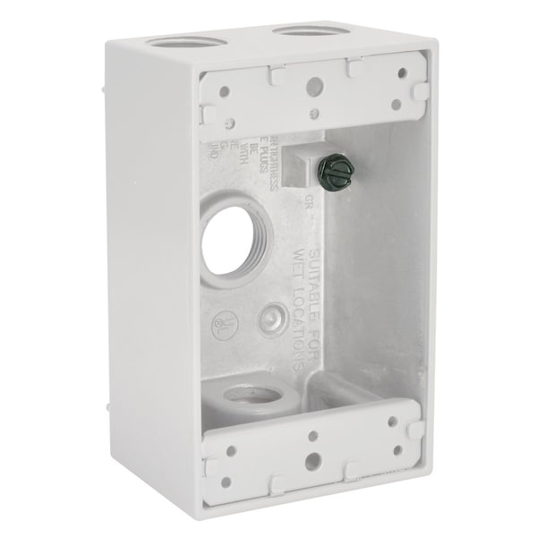 Bell Outdoor Weatherproof Electrical Box, Gang Box Type, Aluminum - 5321-1