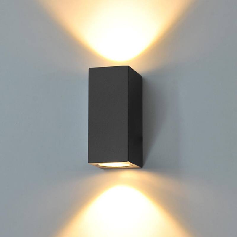 Luminaria de pared para exteriores C Cattleya 10.25 pulgadas 2 luces en negro mate de aluminio fundido a presión - CA2202-W