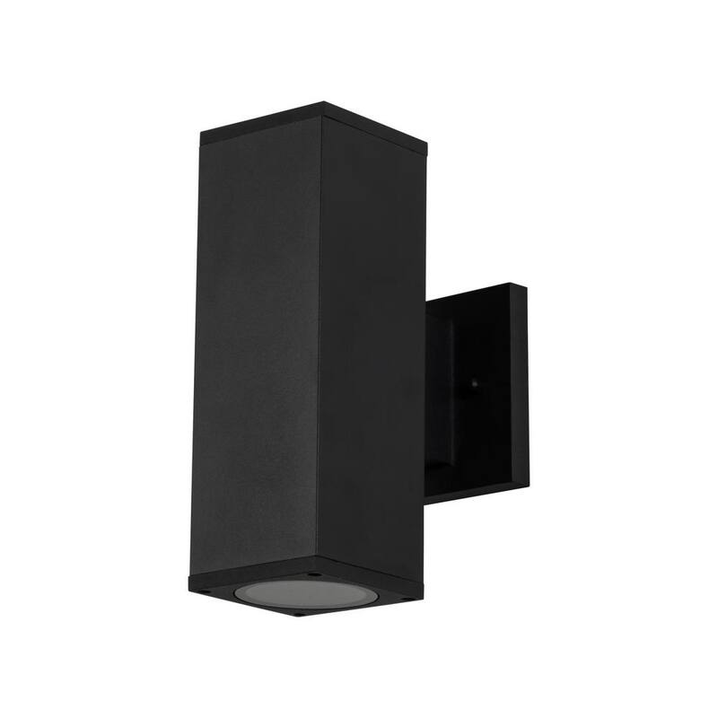 Luminaria de pared para exteriores C Cattleya 10.25 pulgadas 2 luces en negro mate de aluminio fundido a presión - CA2202-W