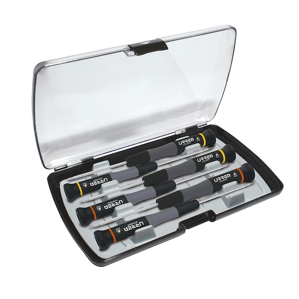Urrea ESD Bimaterial Precision Screwdrivers set of 6 pieces. - 9501BC