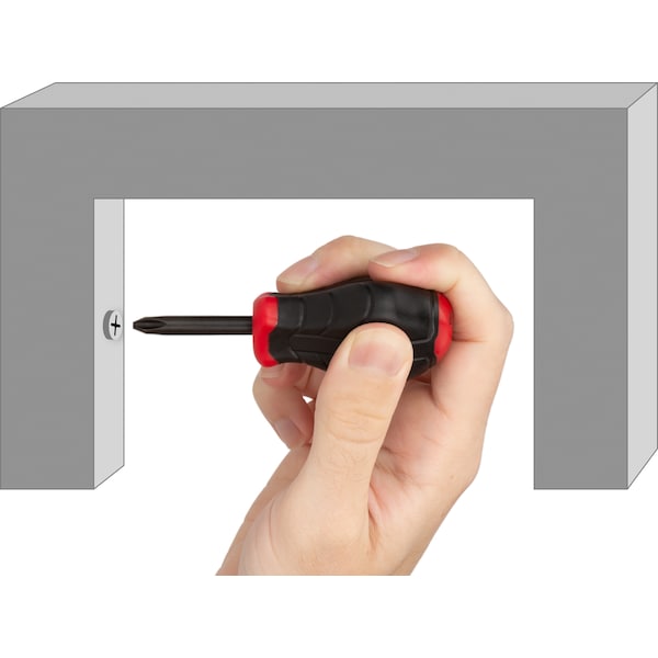 Tekton Stubby High-Torque Black Oxide Blade Screwdriver Set, 2-Piece (#2, 1/4 in.) - DRV41208