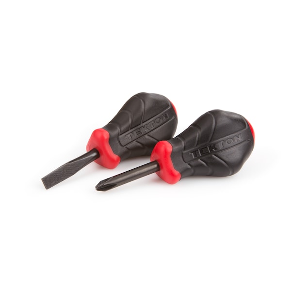 Tekton Stubby High-Torque Black Oxide Blade Screwdriver Set, 2-Piece (#2, 1/4 in.) - DRV41208