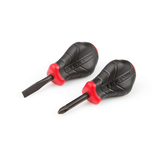 Tekton Stubby High-Torque Black Oxide Blade Screwdriver Set, 2-Piece (#2, 1/4 in.) - DRV41208