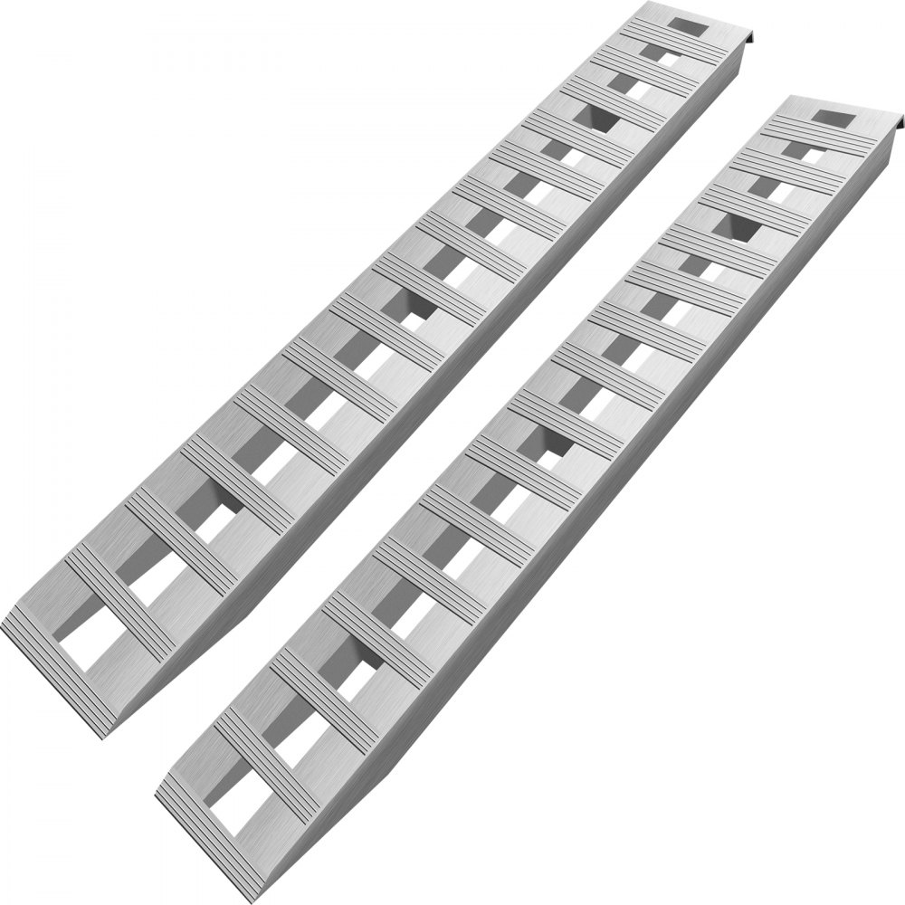 VEVOR 84*14*2.5 Inch Aluminum Ramps 6000LBS Capacity Car Trailer Truck ATV Ramps 1 Pair 2 Ramps - LHJPD84X14IN2ZZ01V0