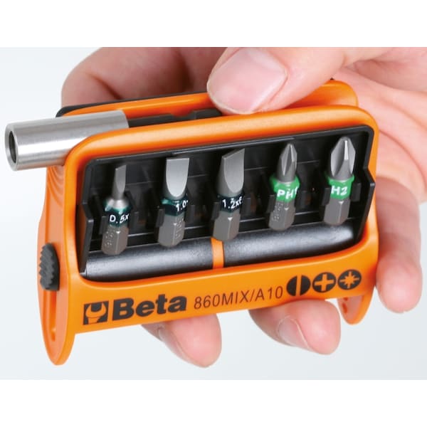 Beta 860TX/A10 Set of 10 Bits with Magnetic Bit Holder in Plastic Case - 008600970