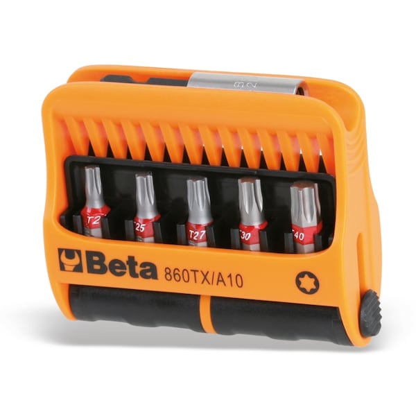 Beta 860TX/A10 Set of 10 Bits with Magnetic Bit Holder in Plastic Case - 008600970