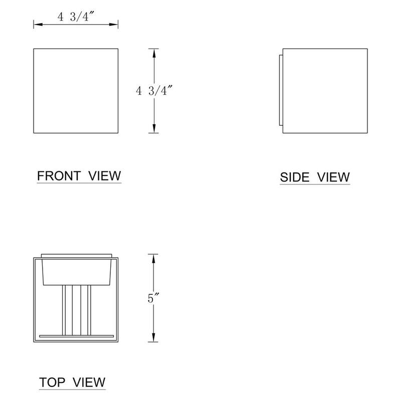 Aplique de pared para exteriores C Cattleya de 2 luces en aluminio negro mate con haz de luz ajustable con LED (paquete de 2) - CA2194-2W