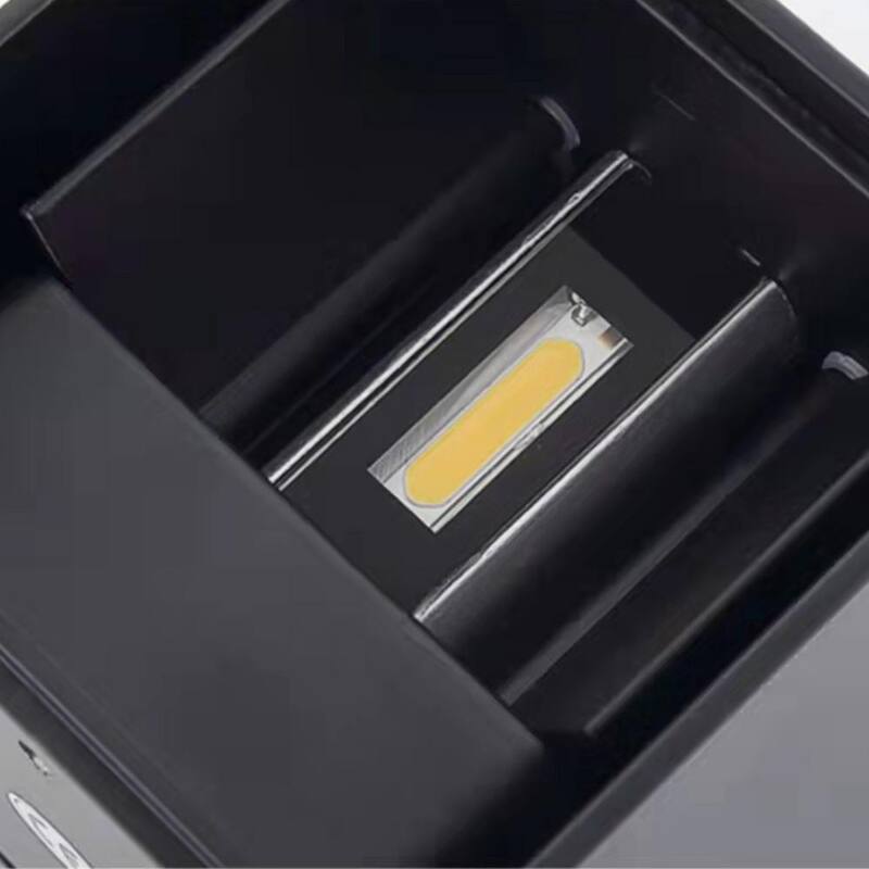 Aplique de pared para exteriores C Cattleya de 2 luces en aluminio negro mate con haz de luz ajustable con LED (paquete de 2) - CA2194-2W