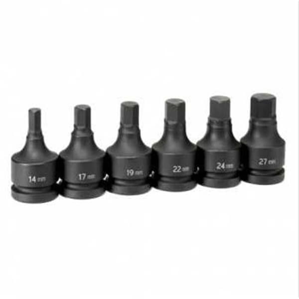 Grey Pneumatic Grey Pneumatic Corp. GY9196MH 1 in. Drive Hex Driver Metric Set - 6 Pieces - GY9196MH