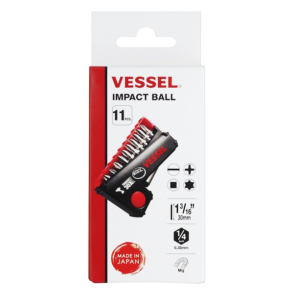 Vessel Torsion Bit, 11PCS Set, Pop-Up Case - IB11P02U