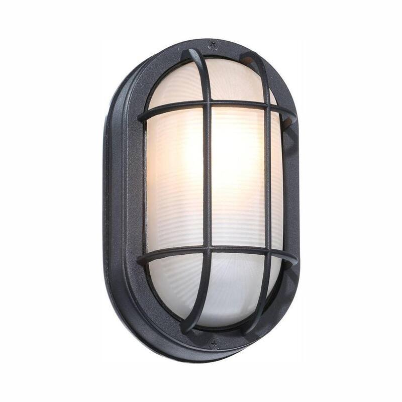 Luz de pared al aire libre sin marca de 8 pulgadas en color negro - G14776-BK