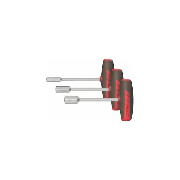 Holex T-Handle Nut Driver Set, Short, 3Pc, 8 mm to 13 mm - 622716 3