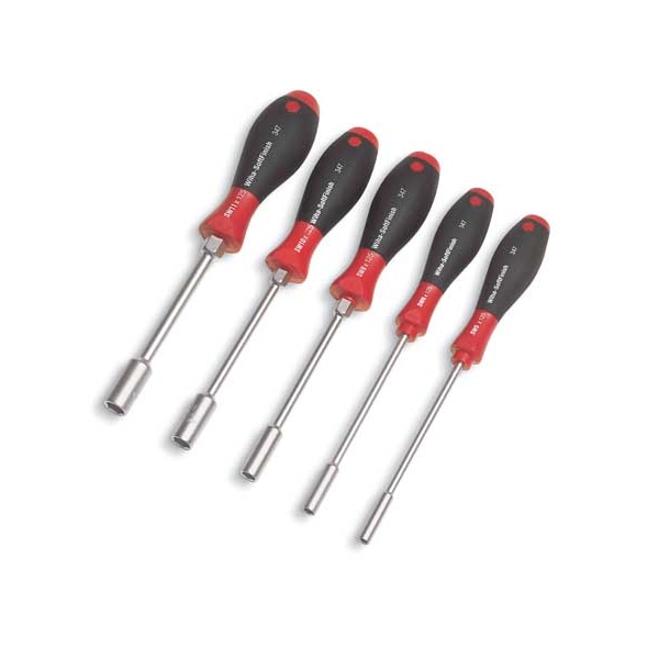 Wiha Nut Driver Set, 5 Pieces, Metric, Solid - 34791