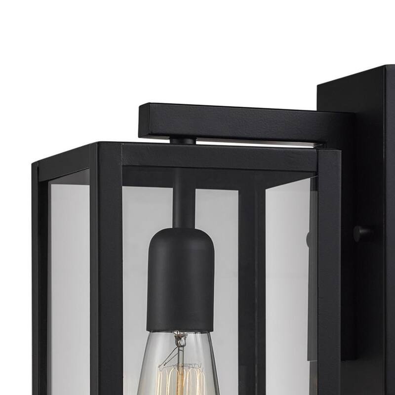 Foco de Pared de Una Luz Hurley Negro Moderno para Interior/Exterior de Globe Electric - 44314