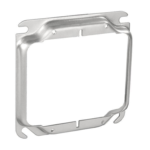 Southwire Device Ring, 2 Gangs, Stainless Steel, Square Box Type - 52C17-SS