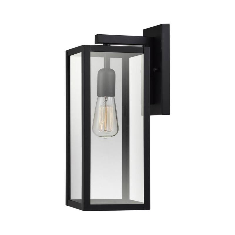 Foco de Pared de Una Luz Hurley Negro Moderno para Interior/Exterior de Globe Electric - 44314