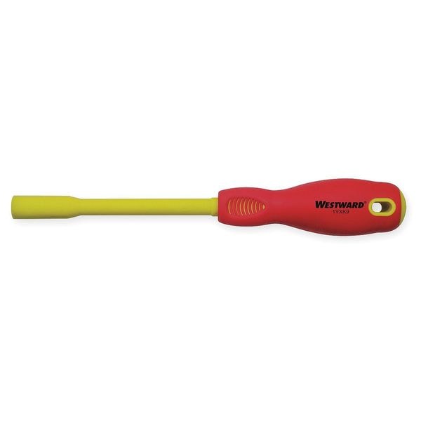 Westward Nut Driver, 1/4 in., Hollow, Ergo, Ins, 5 in. - 1YXK9