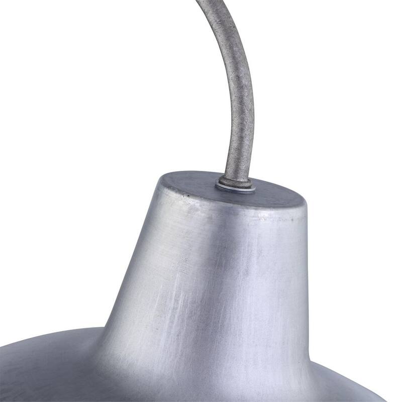 Lámpara de pared de granero Uixe de un solo foco de galvanizado con cableado duro para exteriores (paquete de 1) - SSL-18281GD