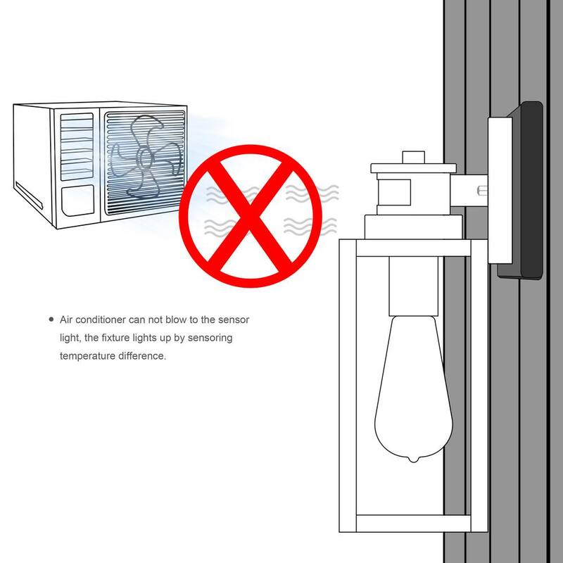 C Cattleya Lámpara de pared exterior mate negra con sensor de movimiento al amanecer y al anochecer sin energía solar de vidrio templado transparente (paquete de 2) - CA2239-2W
