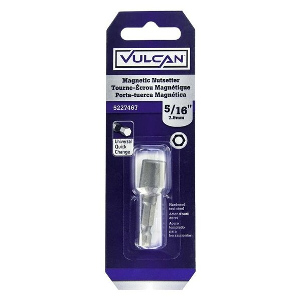 Vulcan Nutsetter, 516 in Drive, Hex Drive, 134 in L, 14 Quick Change in Shank - 312321OR